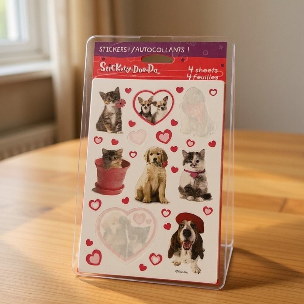 American Greetings Stickety-Doo-Da Stickers Love Puppies Kitties 4 Sheets 3 Miss